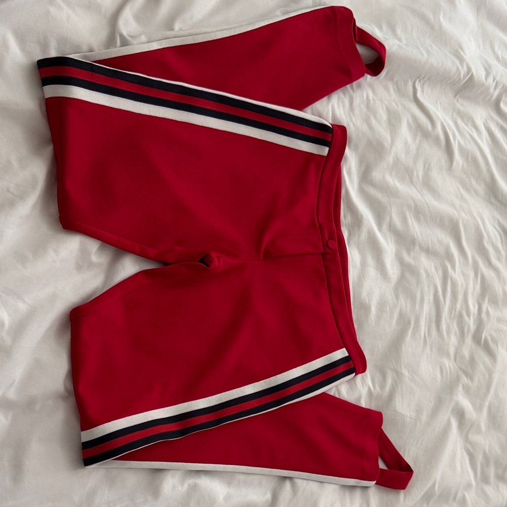 Gucci Red Leggings with Stripes